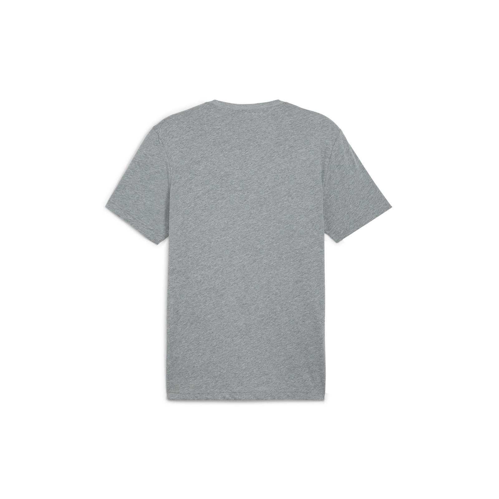Rückansicht des grauen BVB T-Shirt Essential für Kinder, schlichtes Design ohne sichtbares BVB-Emblem oder weitere Details.