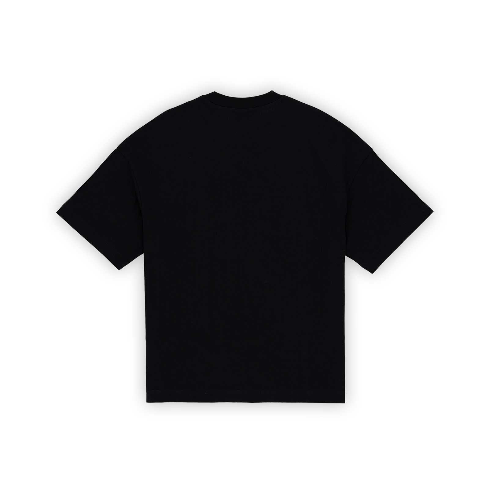 Rückansicht des BVB College T-Shirt Kinder in Schwarz ohne sichtbarem BVB-Emblem oder weitere Designelemente.