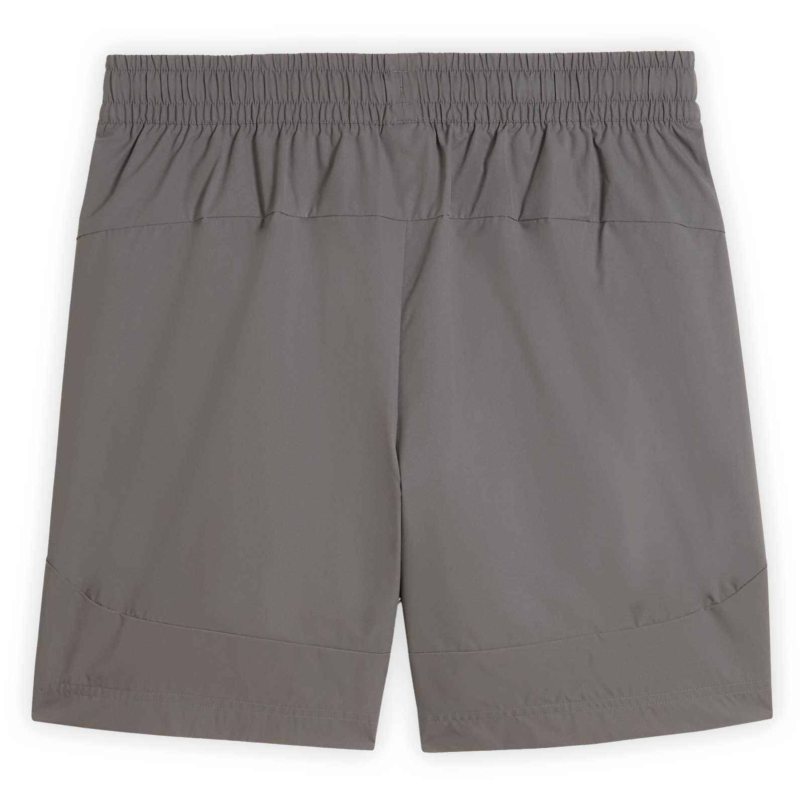 Rückansicht der grauen BVB-Short von PUMA.