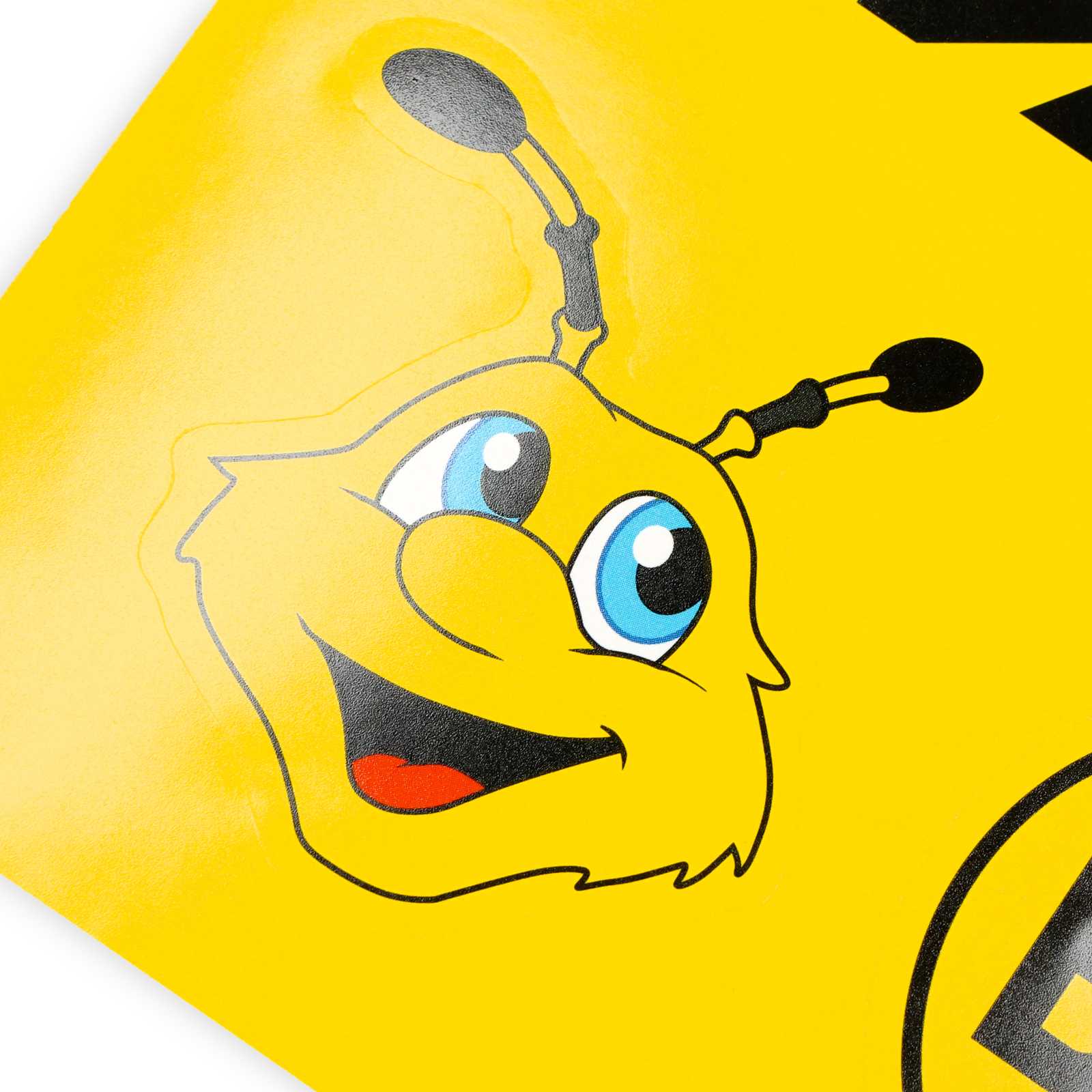 Detailansicht des Aufklebers des EMMA-Kopfes