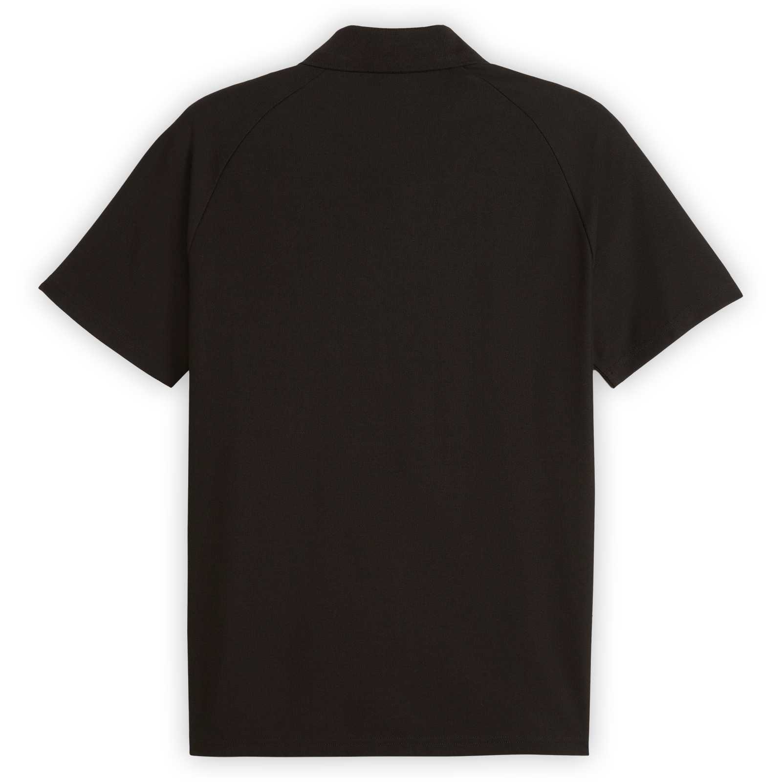 Rückansicht des BVB PUMA Tech Polo (schwarz).