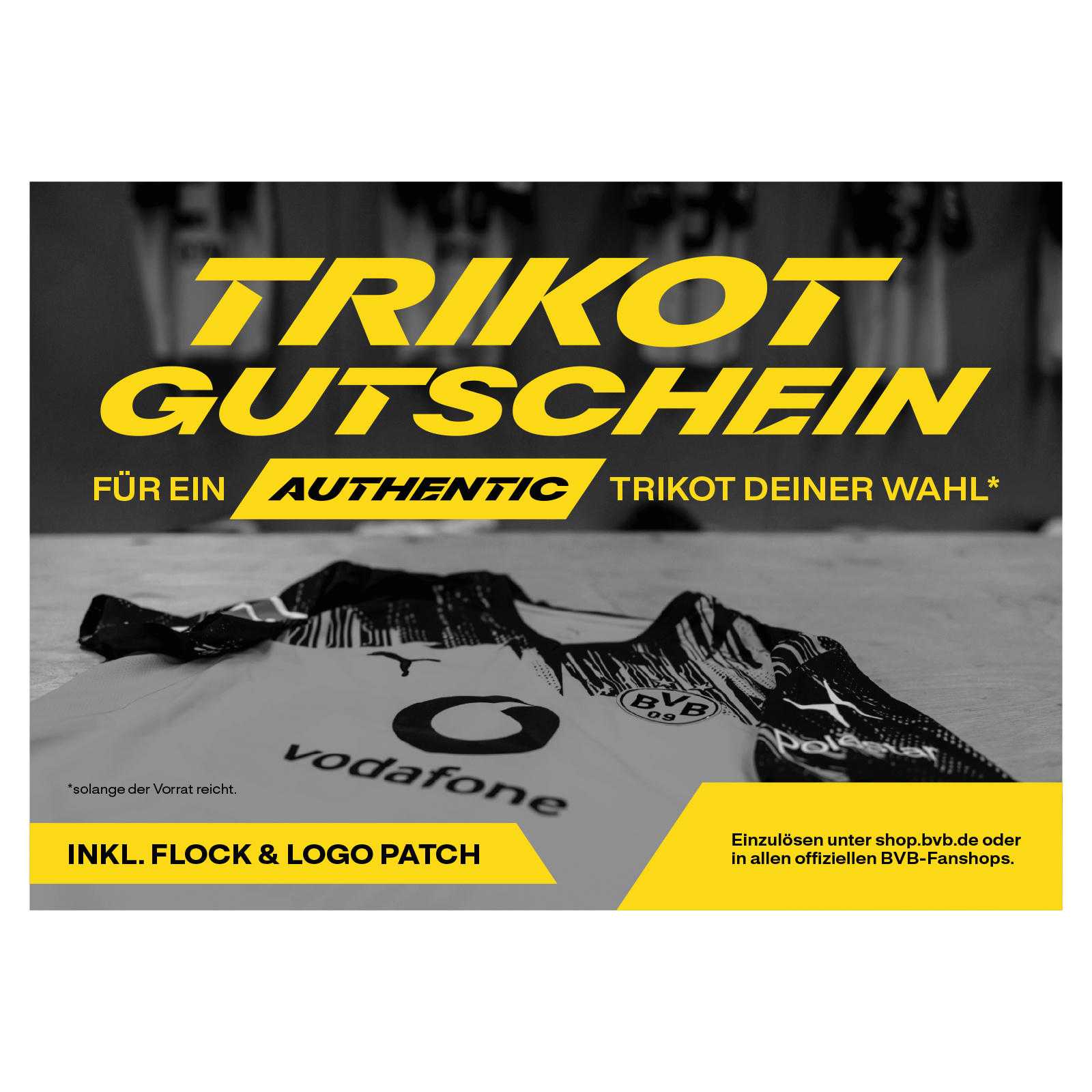 Der 175 Euro Gutschein mit schwarzgelbem Motiv