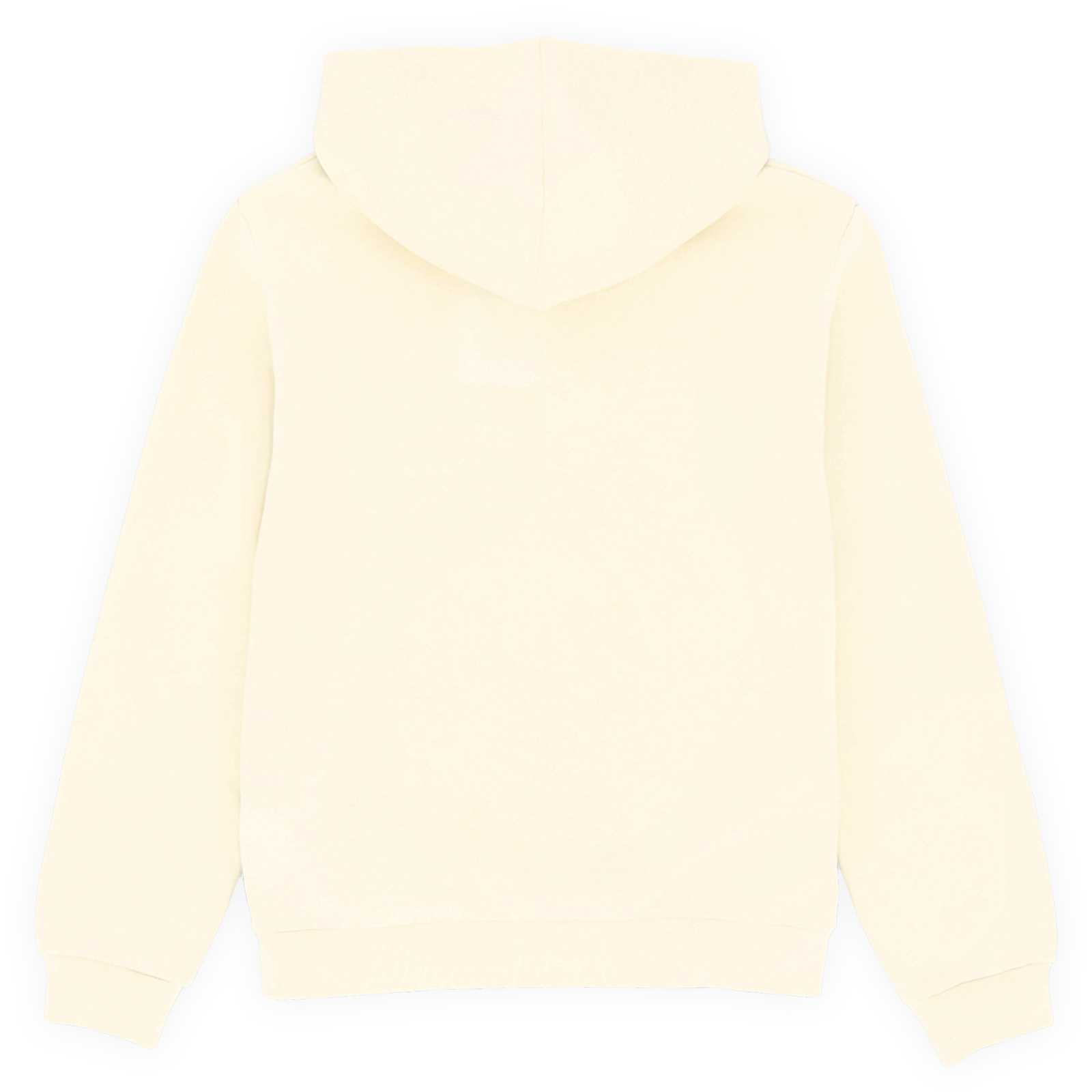 Rückansicht des Hoodies in Off-White.
